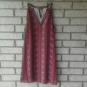 Pink Rose Dress Sheath/Trapeze Style- Medium